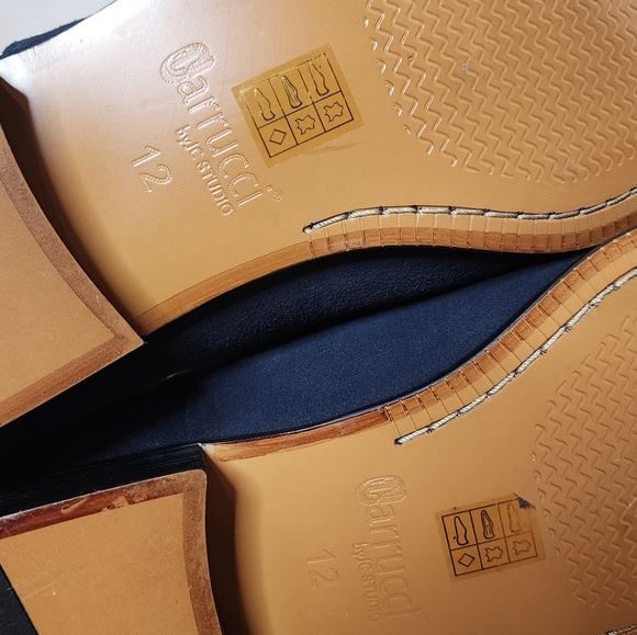 Carrucci Leather Suede Navy Blue Cap Toe Oxford Dress Shoes Men's Size 12 New - Picture 6 of 14